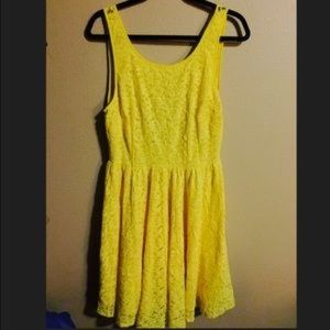 Urban Outfitters Pins & Needles Yellow Lace Dress